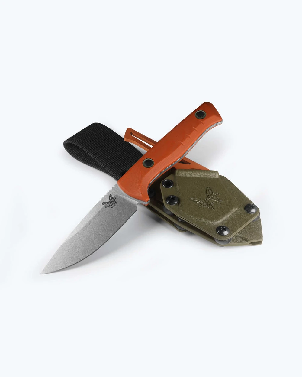 Benchmade SlipRidge™ Fixed Kit - 3.70" CPM MagnaCut Satin Plain Edge Drop-Point Blade, Rust Orange G10 Handle, 440C Gut Hook - 15650-01-COMBO