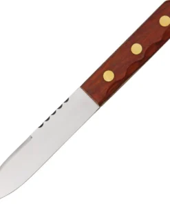 J.A. Sheffield  England Green River Knife, Carbon Steel, Brown Hardwood Handle