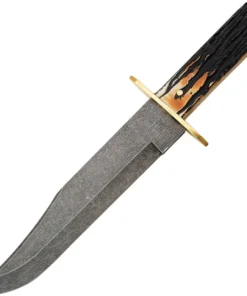 Bear & Son American Bowie - Brown Stag (9" Damascus) BC502D